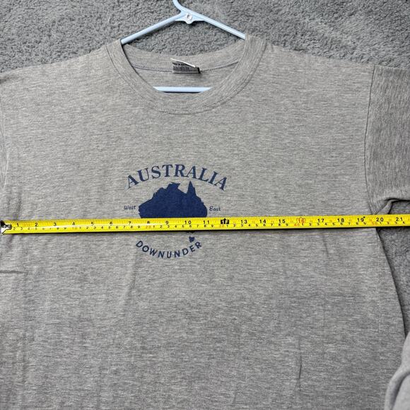 Vintage Australia Down Under T Shirt Adult Large Gray Short Sleeve - Picture 5 of 8